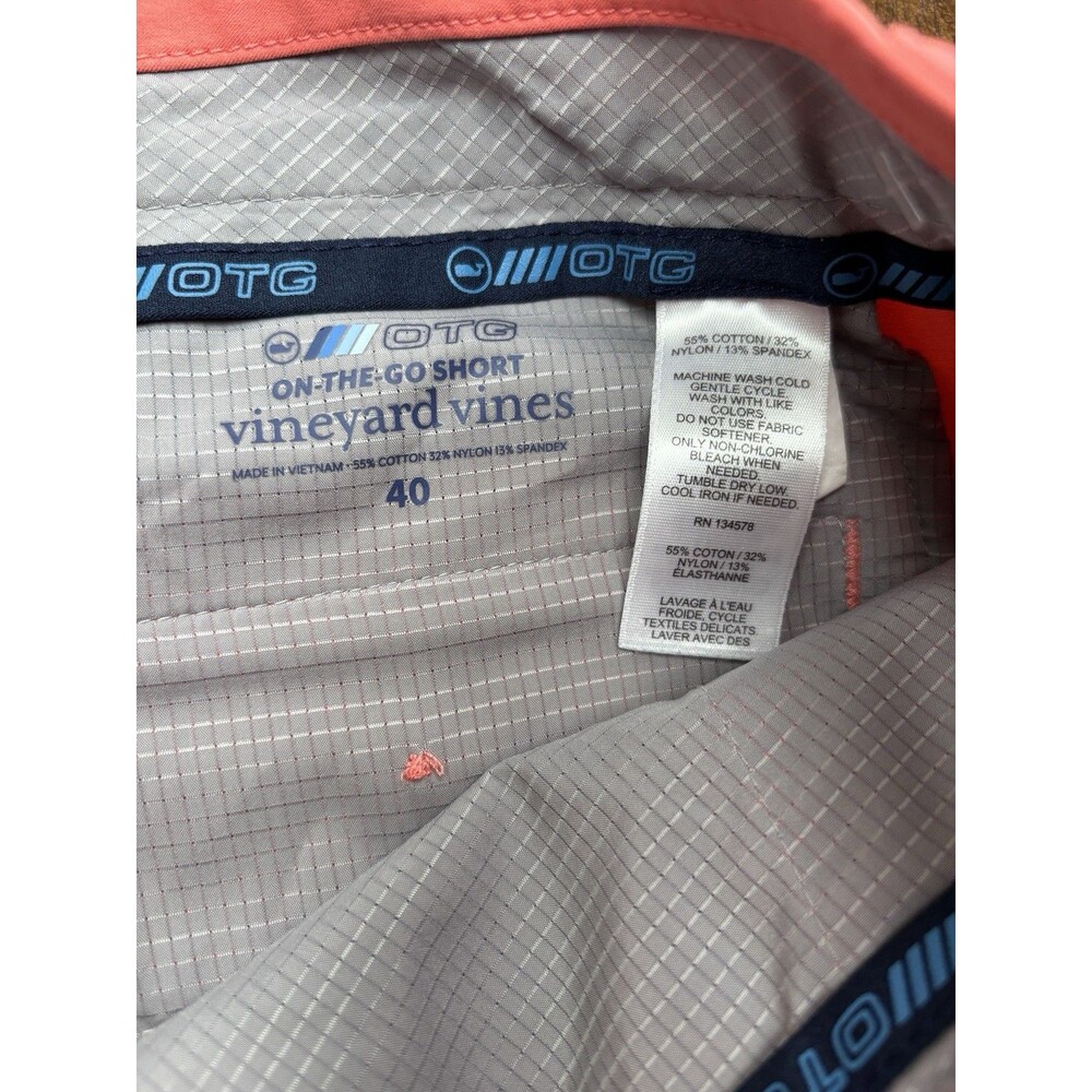 Vineyard Vines OTG On-The-Go Shorts Men’s Size 40 Pink Performance Golf Casual - Picture 2 of 7